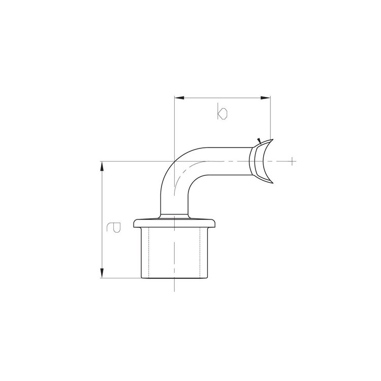 Geländerhalter für 2 Zoll (Ø 60,3 mm) Standrohr auf 1 1/4 - 1 1/2 Zoll Handlauf AVERDE