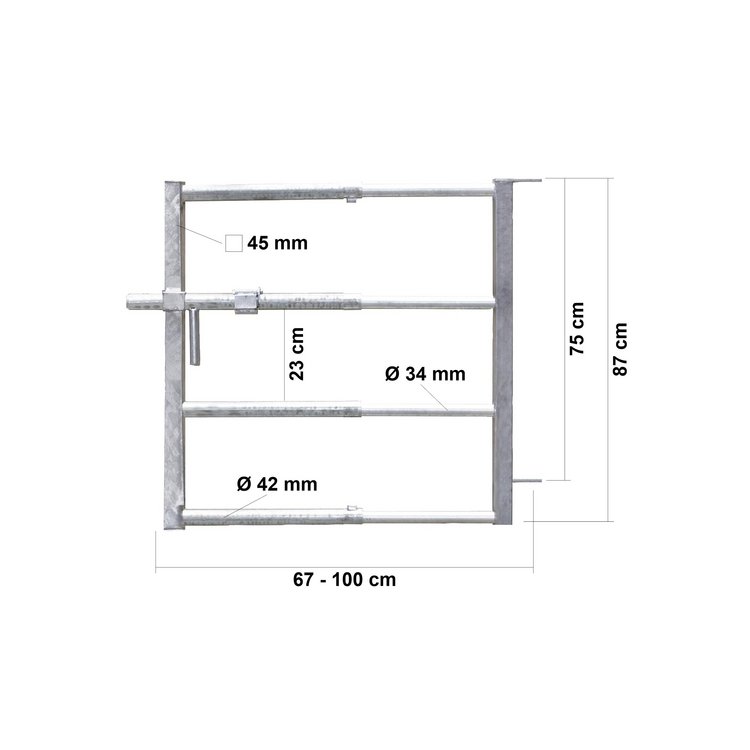 Tür / Tor, klein, 67 - 100 cm, Höhe 87 cm