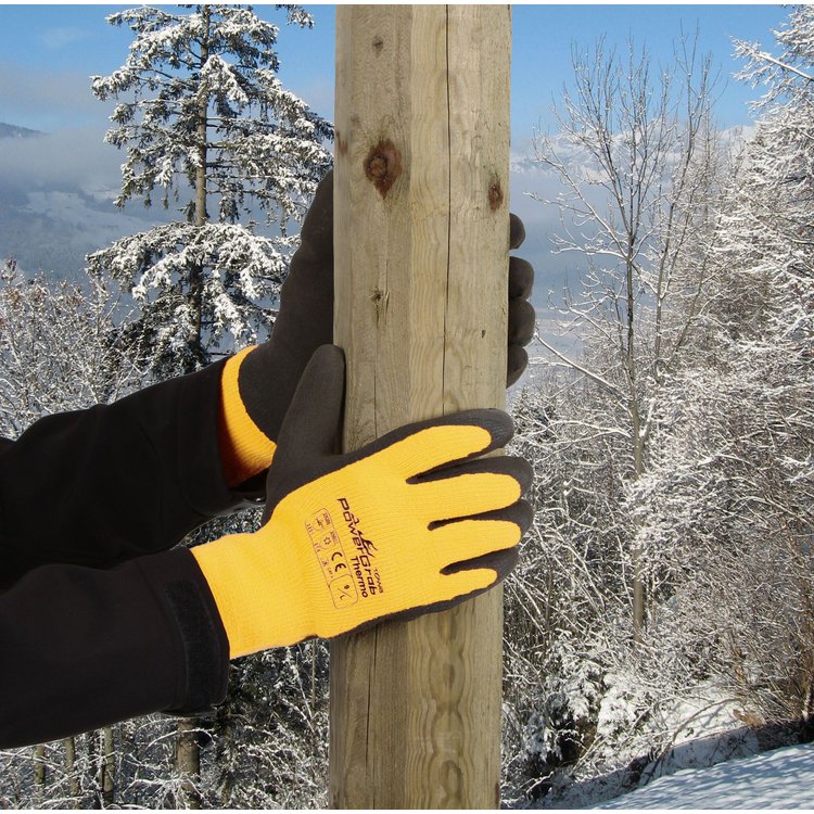 Winter glove PowerGrab Thermo, yellow, size 7