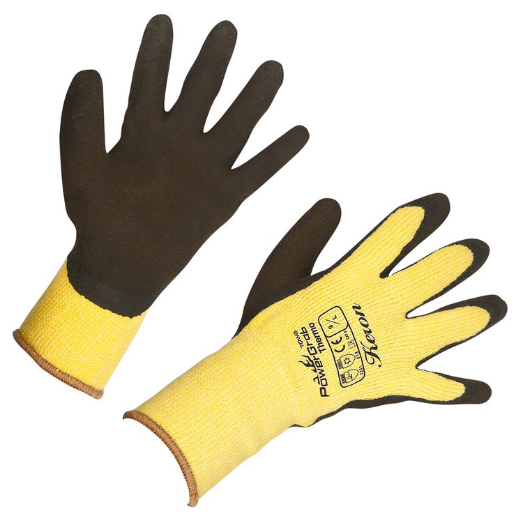 Winter glove PowerGrab Thermo, yellow, size 9