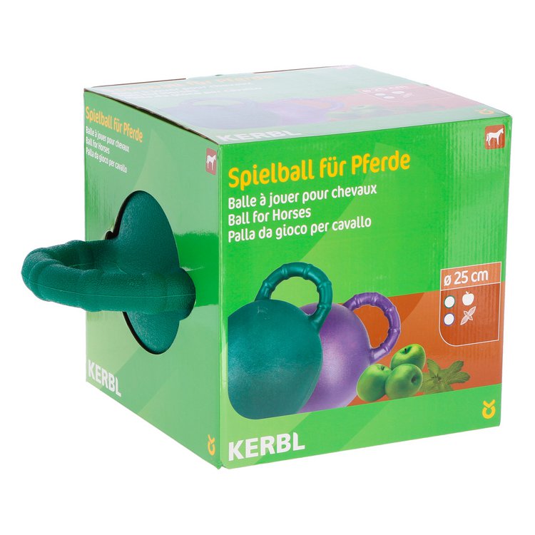 KERBL Pferdespielball - Spielball für Pferde, grün mit Apfelgeschmack