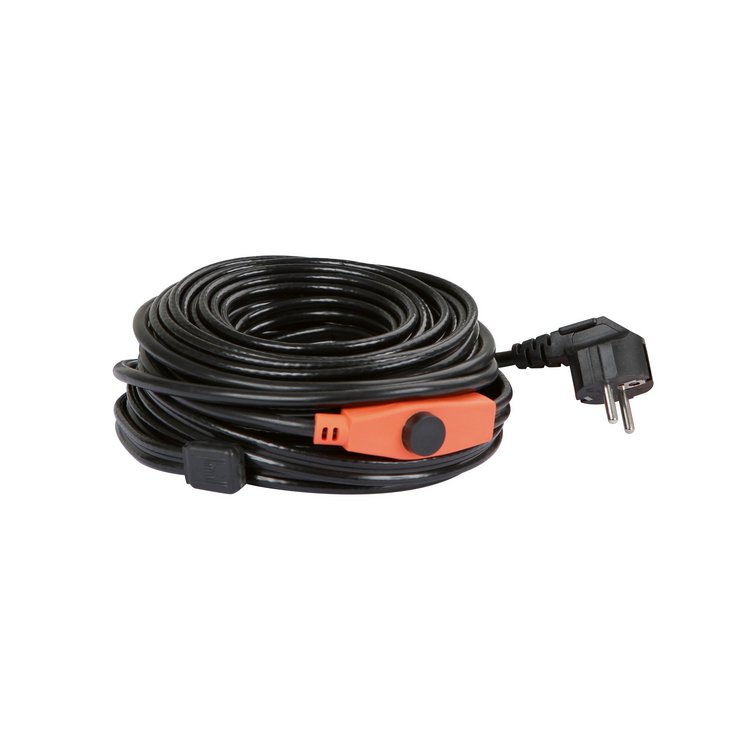 Frost-protection heating cable with thermostat, 1 m, 16 W
