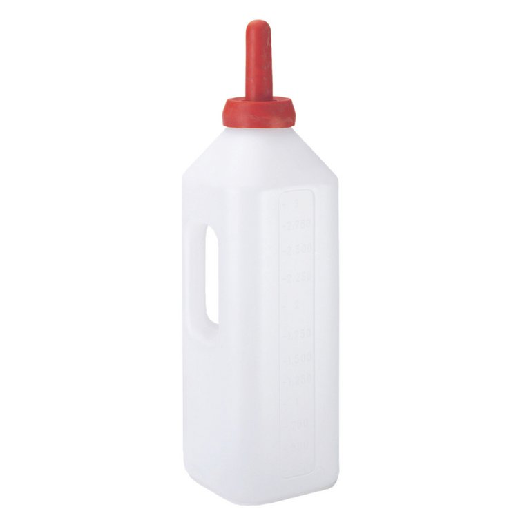 Milchflasche 3 Liter, mit Füllskala, Handgriff und Sauger