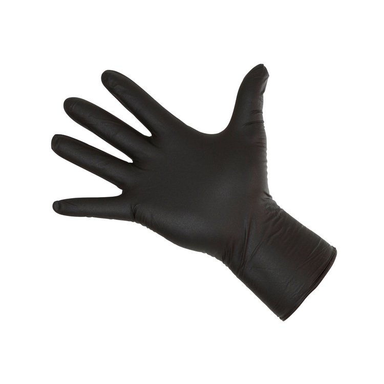 All-purpose glove nitrile long black, size S