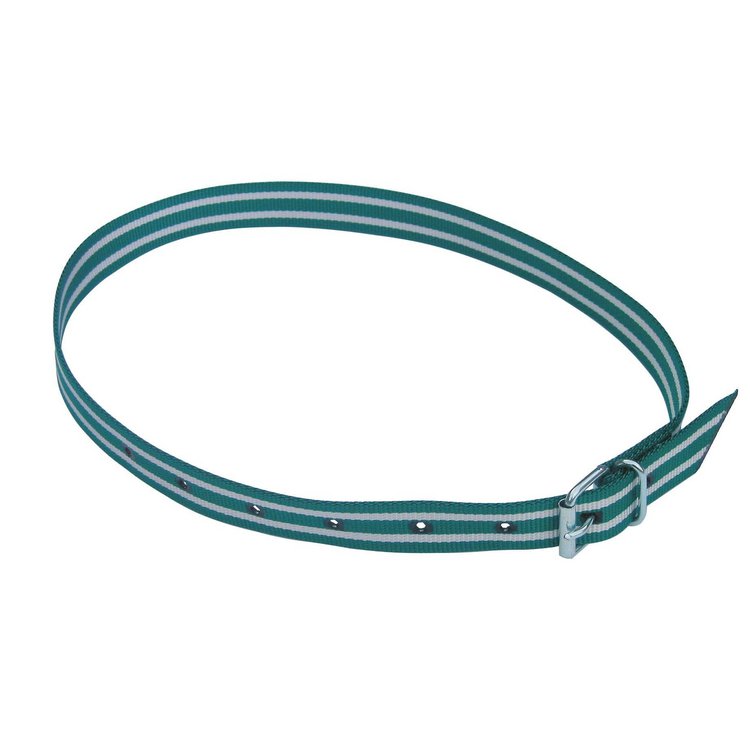 Halsmarkierungsband 135 cm grün/weiß, Rollschnalle