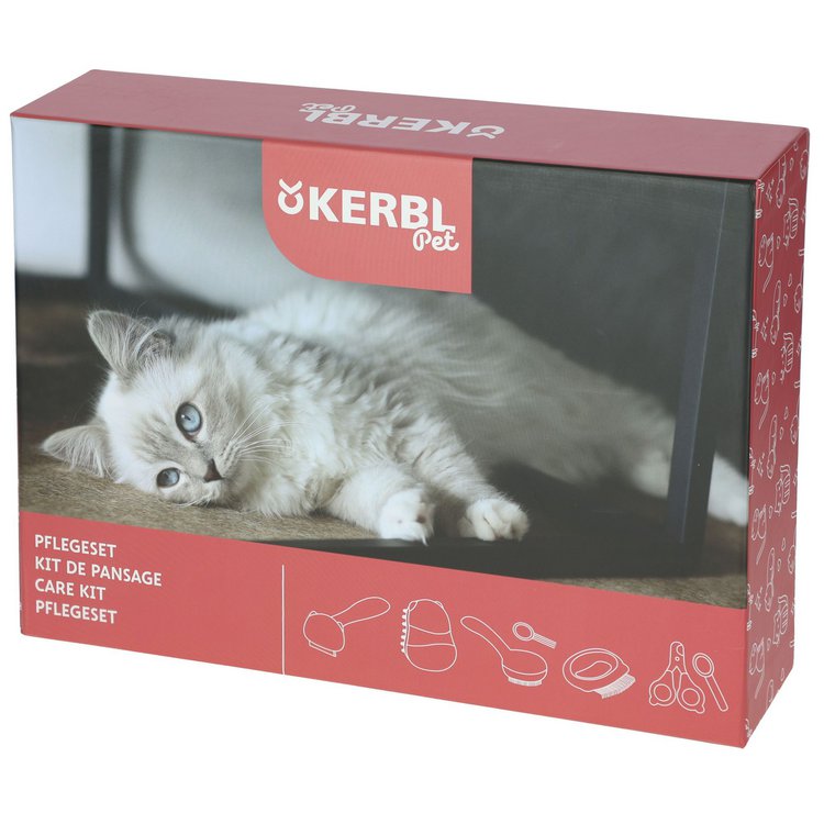 KERBL PET Katzen Grooming Pflege-Set, 7-teilig