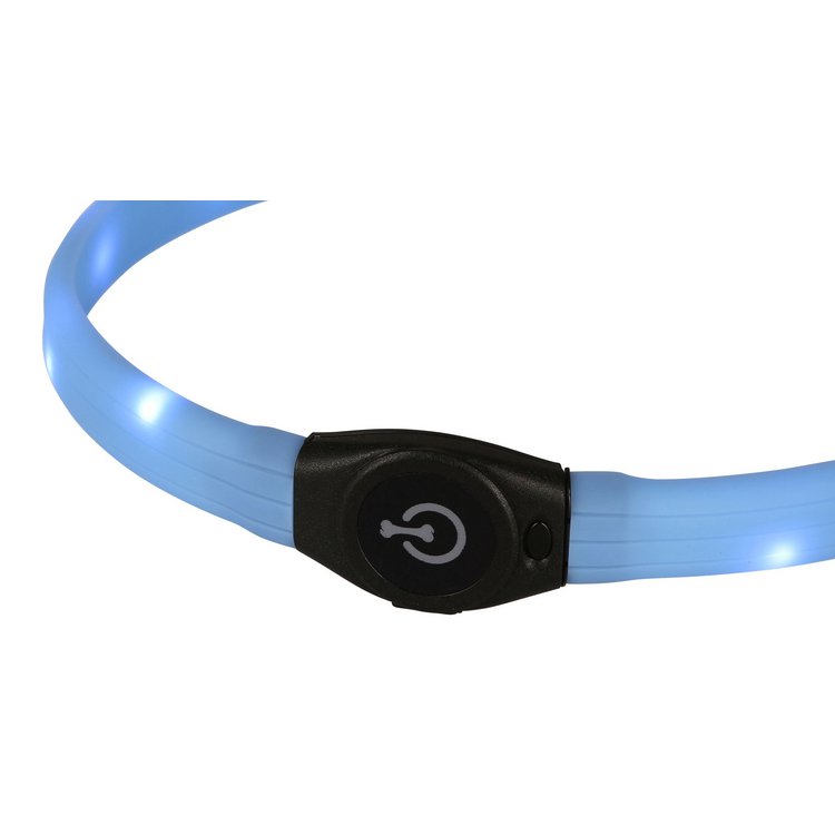 Maxi Safe LED-Halsband Langhaar, blau, 65x1,5cm
