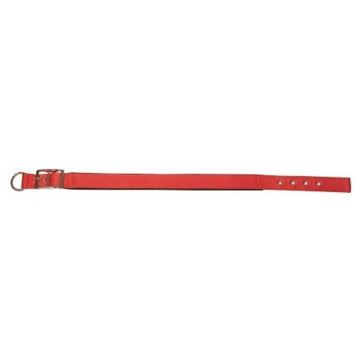 MIAMI PLUS Nylonhalsband mit Softeinlage, rot, 52cm / 25mm