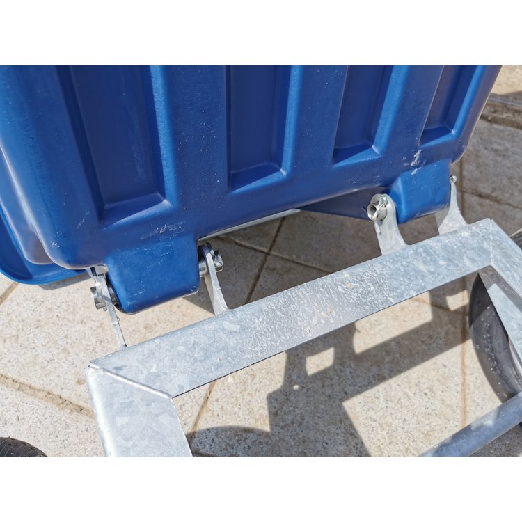 JFC Kippschubkarre mit Kunststoffwanne, 250 Liter, blau