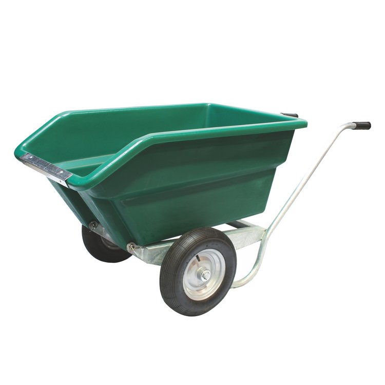 JFC Kippschubkarre mit Kunststoffwanne, 250 Liter, grün