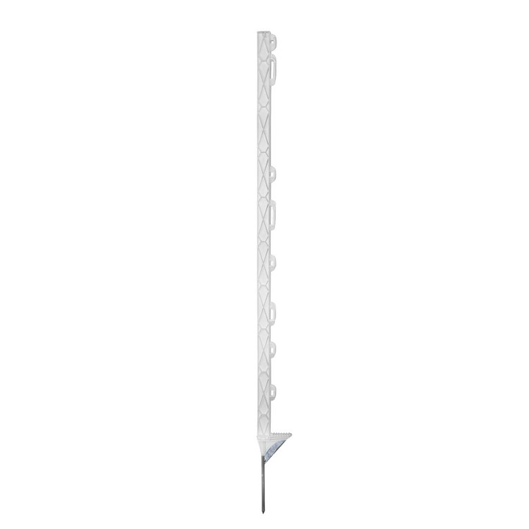 Titan Plus Kunststoffpfahl mit Trittverstärkung weiß, 110 cm, 5 Stück