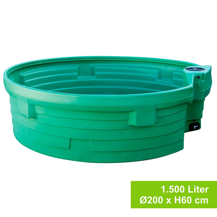 Pasture well Prebac, round, 1500 l, without float valve