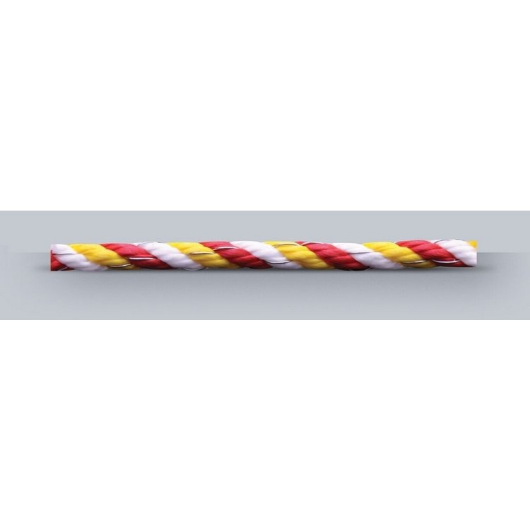 RESTPOSTEN Elektroseil 5 mm Tricolor rot/weiß/gelb, 200 m