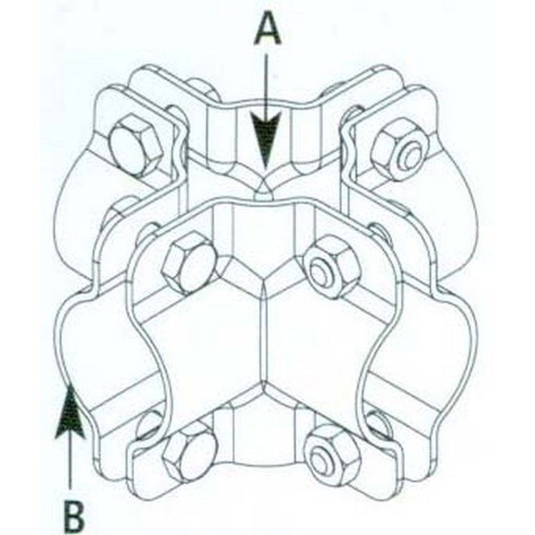 Cross clamp 6-fold, A 1