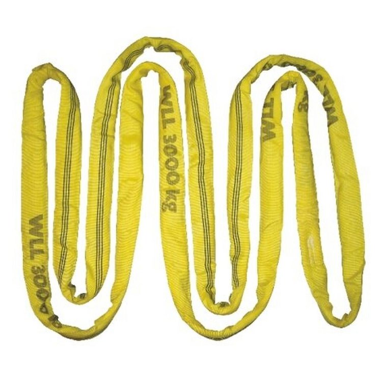 Round loop double covered, circ. 4 m, 6000 kg, yellow