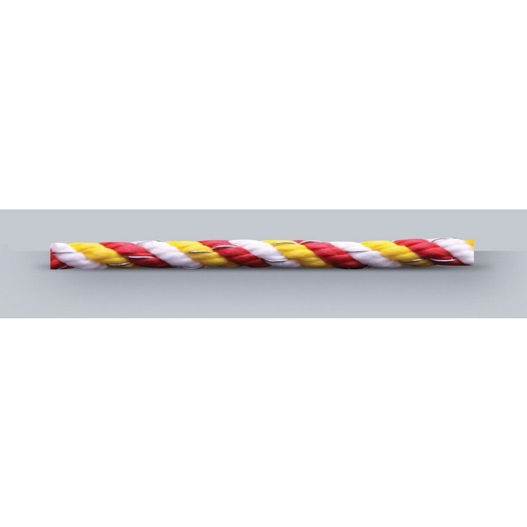 Weidezaunseil Tricolor rot/weiß/gelb 5 mm, 0,35 Ohm/m, 200 m