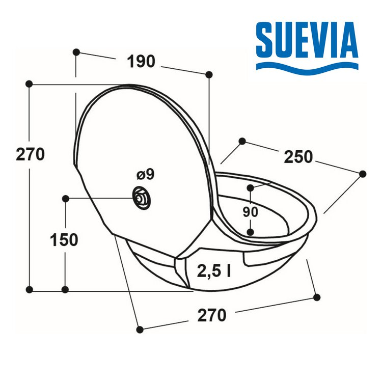 SUEVIA Anbautränke Mod. 180 Niederdruck