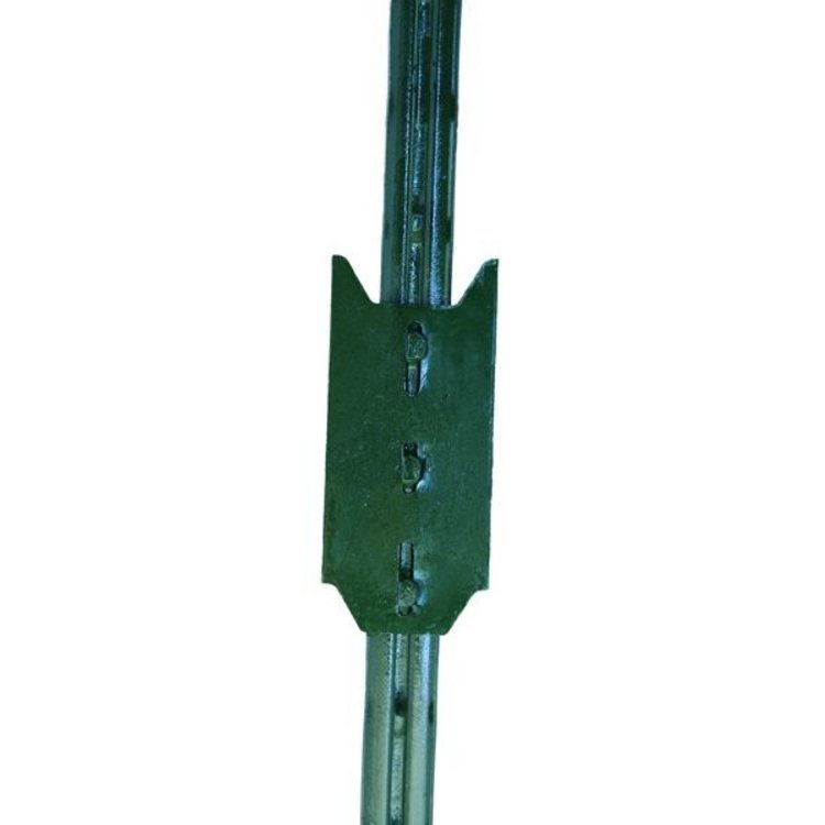 T-Pfosten 1,80 m aus Schienenstahl für Zaunhöhe ca. 145 cm, grün lackiert