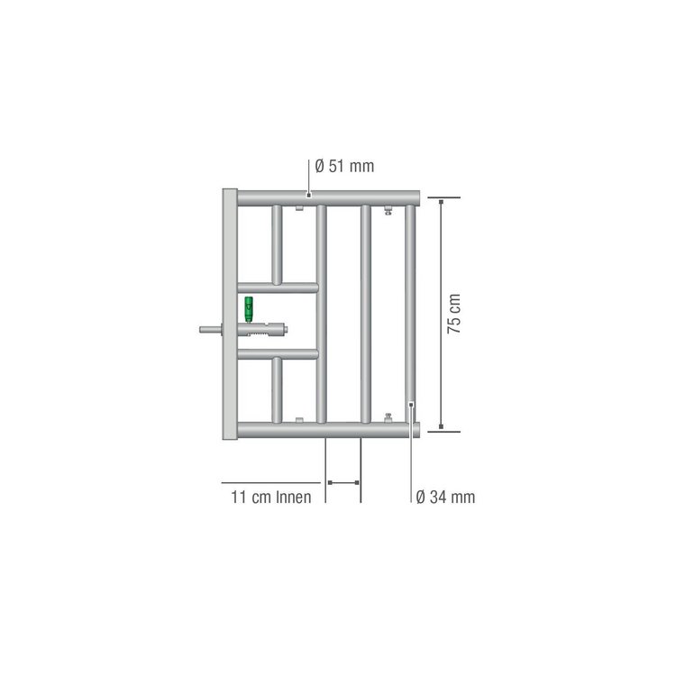 Einsteckteil Tür / Tor für Kälberabtrennungen, Höhe 80cm