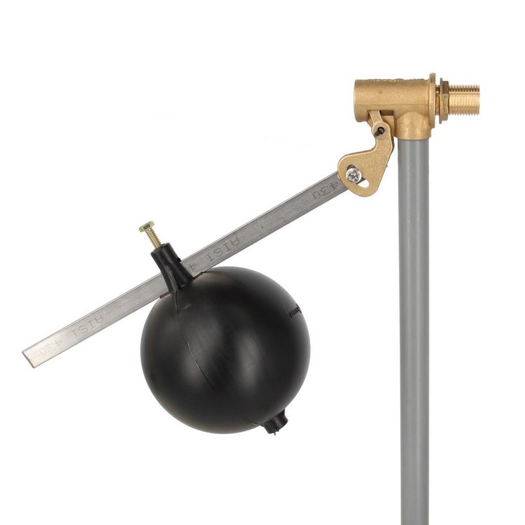 Float valves made of brass, with float ball, various designs