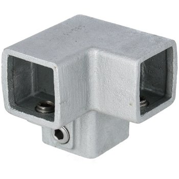 Eckkopfverbinder 90°, 3-Fach, für Quadratrohr 40 mm
