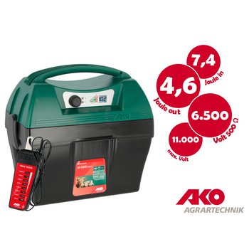 AKO Mobil Power AD5000 digital Akkugerät, 4,6 Joule + Zaunprüfer gratis