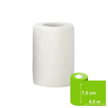 EquiLastic selbsthaftende Bandage, 7,5 cm breit, weiß