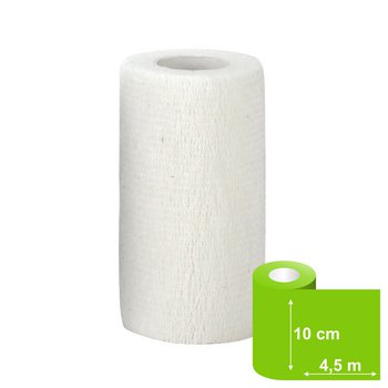 EquiLastic selbsthaftende Bandage, weiß, 10cm breit