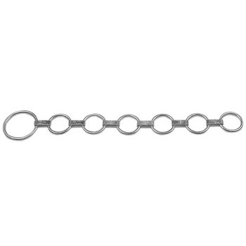 Flachglieder-Halsband mit 1 Ring 10x85, 6 Ringe 8x50