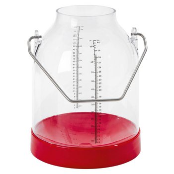 Melkeimer 30 Liter mit Skala rot, Bügelhöhe 143
