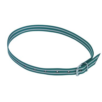 Halsmarkierungsband 135 cm grün/weiß, Rollschnalle