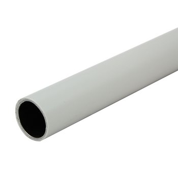 Klemmsystem Rohr 28 mm, 0,8 mm PE-beschichtet, grau, 4 m, 10 Stück