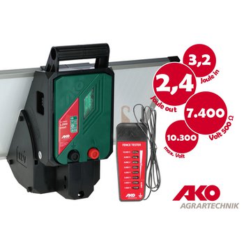 AKO SunPower S2400 Smart 12V Weidezaungerät, 3,2 / 2,4 Joule
