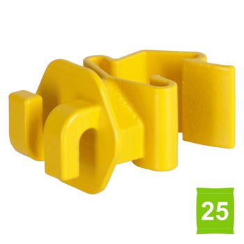 AKO T-Pfosten Seilisolator gelb, 25 Stück