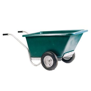 JFC Zweiradschubkarre mit Kunststoffwanne, 250 Liter, grün
