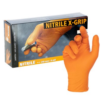 KERON X-GRIP Nitril Einmalhandschuh, 50 Stück, orange