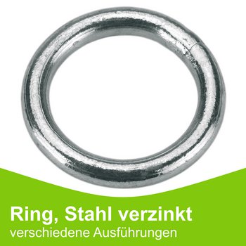 Ring, Stahl verzinkt, verschiedene Ausführungen